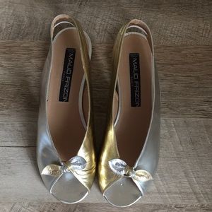 Maud frizon gold & silver sandals.